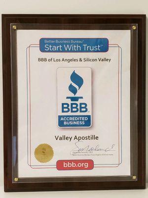 BBB Accredited Business
Valley Apostille