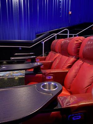 Recliner seats in theatre