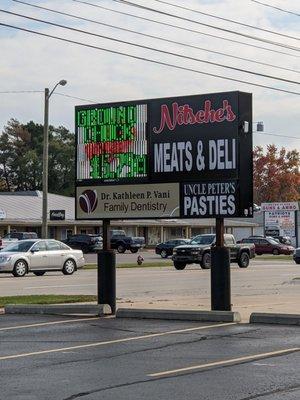 The sign out front of the Utica location.