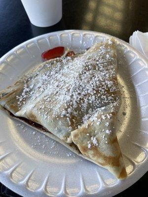 Nutella Crepe with Strawberries & Bananas