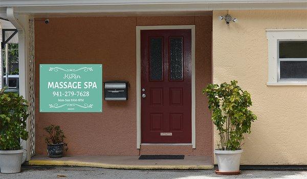 Rear entrance to Kirin Massage SPA