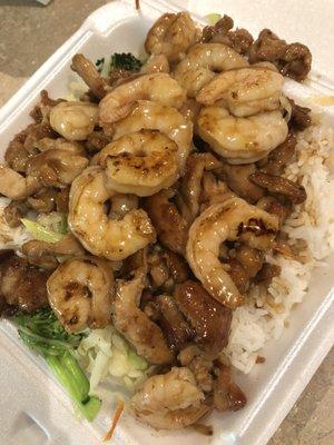 My favorite chicken and shrimp teriyaki amazing!