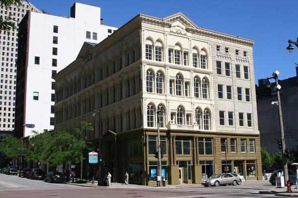 Dental Associates' downtown Milwaukee dental center in the historic Iron Block building at Wisconsin & Water.