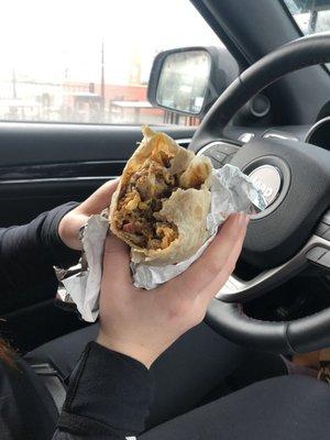 Huge chorizo burrito