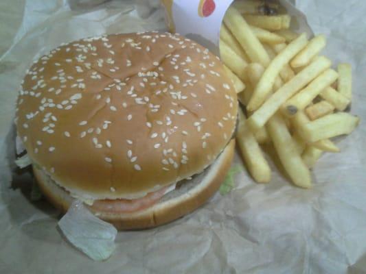 Whopper and small fries.