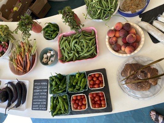 Fresh veggies for sale to-go.