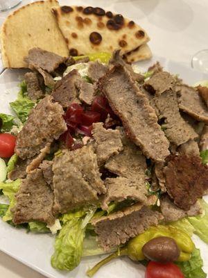 Greek Salad with Gyro Meat