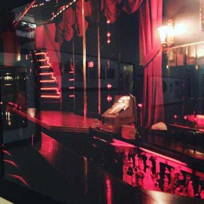 Old school image of the Glass Slipper - red curtains and everything!