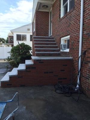 New granite steps in Revere MA