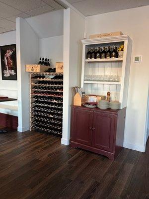 Wine bottle wall