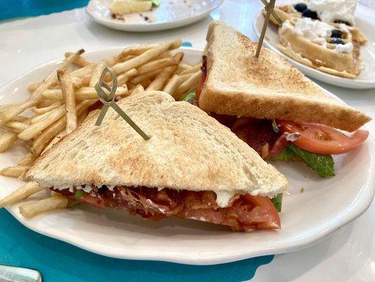 $8 BLT and shoe string fries