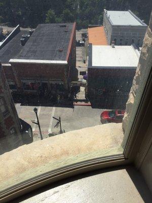 From the fourth floor looking down at Henri's