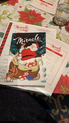 Holiday themed limited menus- plenty to choose from.