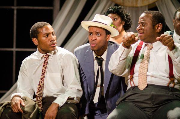 Derrion Brown, Marques Causey, Ericka Wade, & James Carrington in THE BALLAD OF EMMETT TILL (2015) Photo by Ross E. Zentner