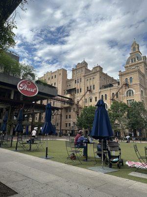 View from the patio right outside of Park Bar