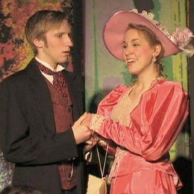 Garrett Milich and Maddy Curtis in "The Importance of Being Earnest"