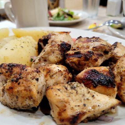 Chicken Souvlaki platter