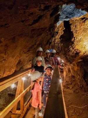 Some of the fam inside the mine