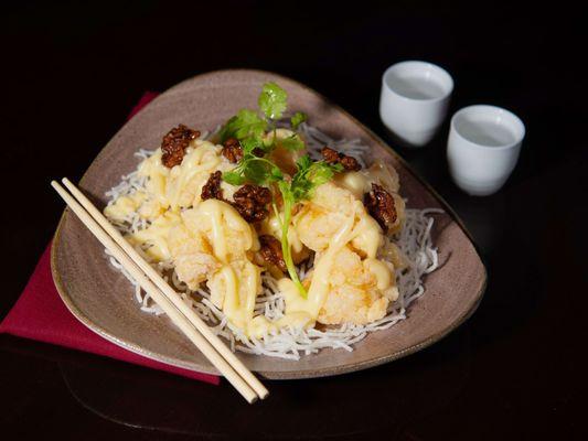 Honey Glazed Walnut Prawns