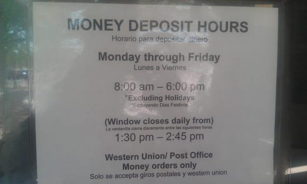 convenient ATM when  teller window is closed. $7.00 surcharge for deposits