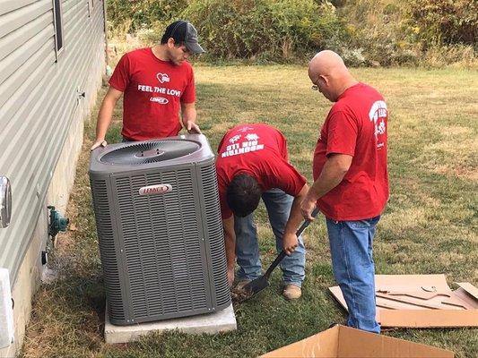 Setting off an outdoor unit for our community event in October 2019.