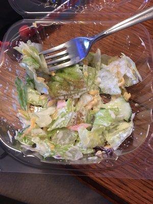 This is my Side Salad. Half way through eating it I find this.