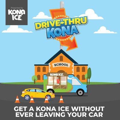 We offer drive thru events! You never have to leave your car to enjoy Kona Ice!