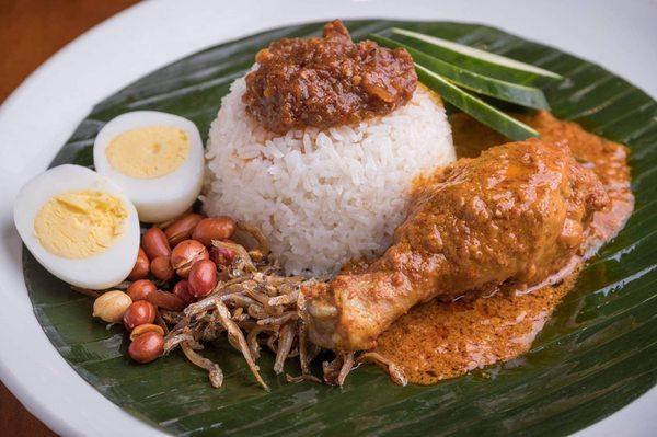 Nasi Lemak with Curry chicken