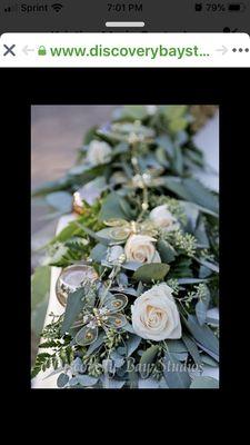 Sweetheart table garland