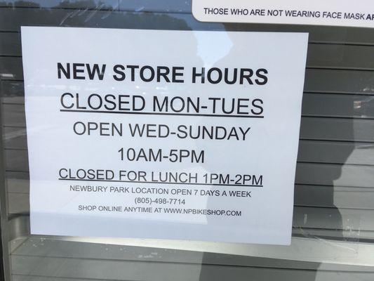 New hours