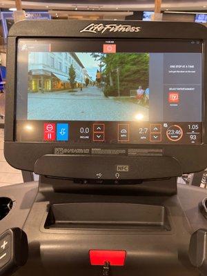 The interactive treadmills are great