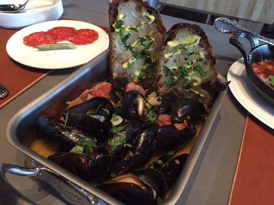 Wood Oven Toasted Mussels. Rustic and perfectly cooked.