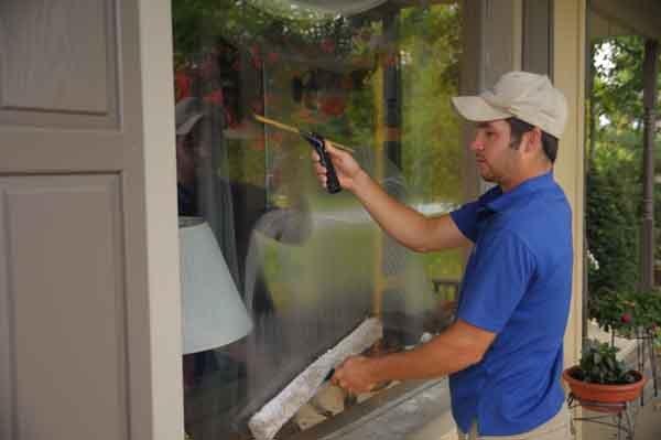 Joel is our Window Cleaning Division Manager but he still cleans windows!