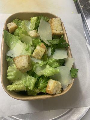 We serve fresh garden and Caesar salads with your choice of homemade dressings.