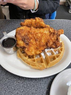 buttermilk fried chicken and waffle