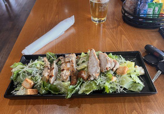 Cesar Salad with Grilled Chicken.