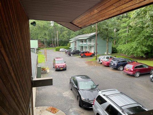 View from balcony to second building