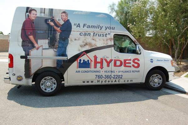 One of our Hyde's trucks that you will see servicing the valley and your neighborhood.