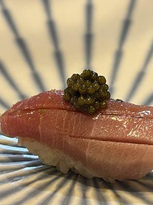 Fatty tuna with caviar