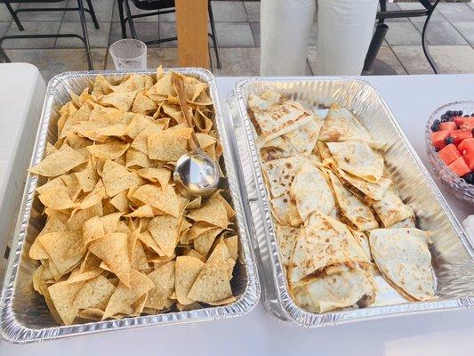 Nachos and Chicken Enchiladas