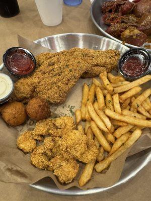 Fried fish and shrimp