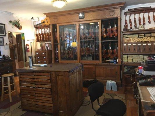 The beautiful store in a historic home with oak flooring and wonderful displays.