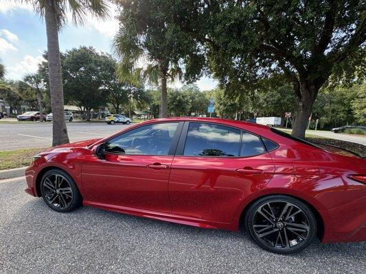 Full tint, 35% 2025 Camry xse supersonic red