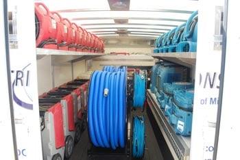 A truckful of equipment, ready to hit the road