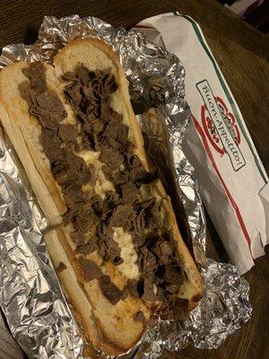 Absolutely sad terrible dry steak and cheese. Waste of $10 dollars.