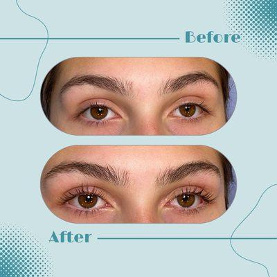 BEFORE & AFTER of lash lift