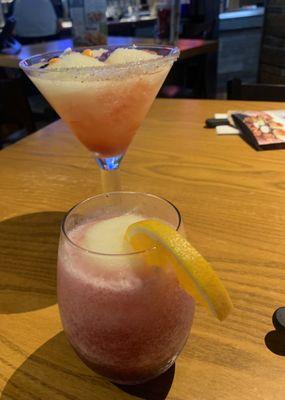 October 23 margarita of the month and sangria mixed with frozen margarita