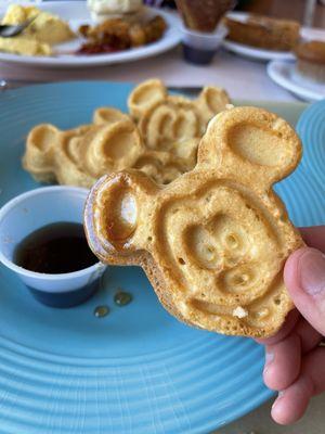 Vegan Mickey waffles