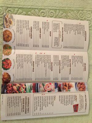 Continental take out menu page 2