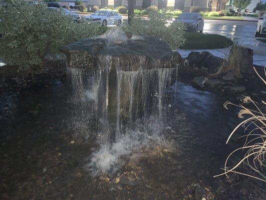 Fountain at the back of the hotel.